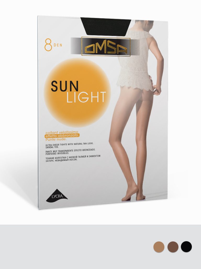 Колготки женские OMSA Sun Light 8 den, ультратонкие, эффект нюд