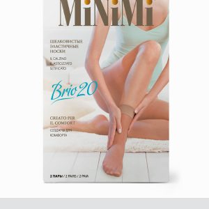 Носки женские Minimi Brio 20 den с шелковистым эффектом, 2 пары