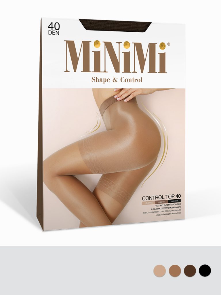 Колготки женские Minimi Control Top 40 den, утяжка шортиками 140 den