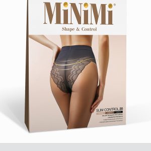 Колготки женские Minimi Slim Control 20 den, утяжка ажурными трусиками