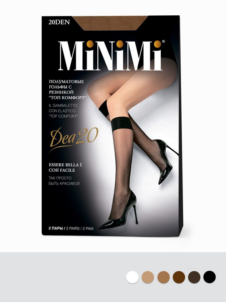 Гольфы женские Minimi Dea 20 den полуматовые, 2 пары в упаковке