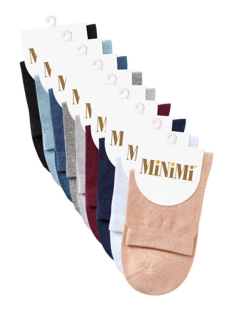 Носки женские Minimi Cotone 1202 хлопковые высокие, 6 цветов