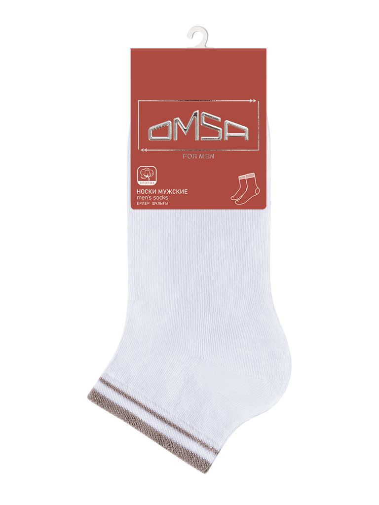 Носки мужские OMSA Active 105 короткие с полоской, плоский шов