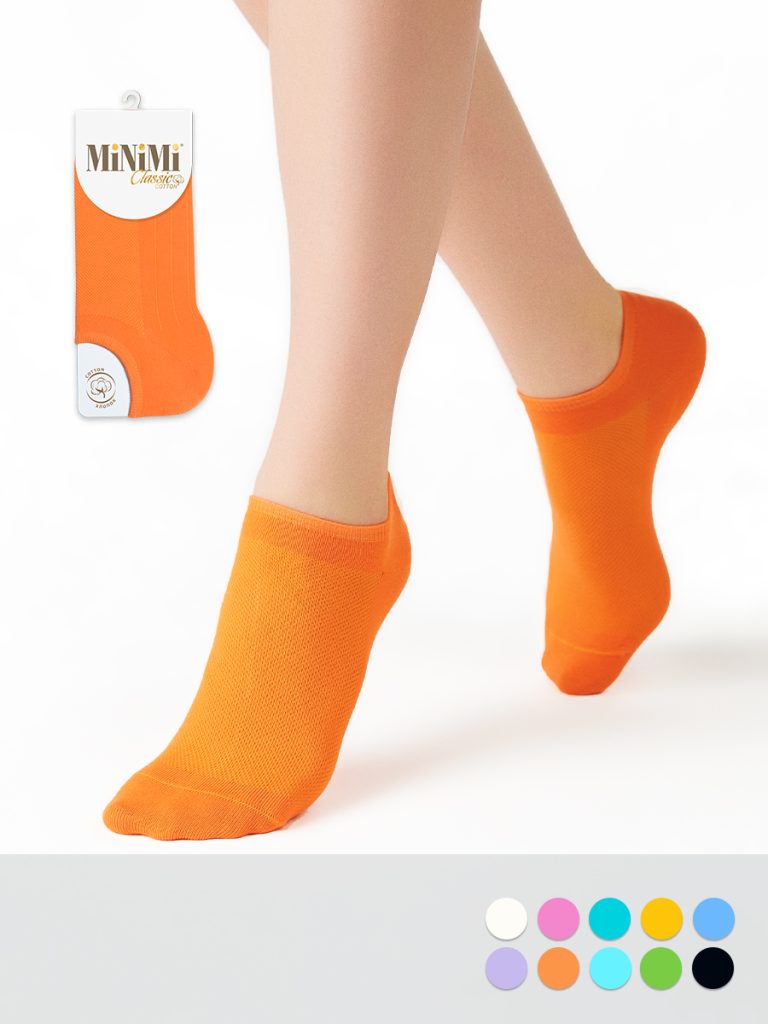 Носки женские Minimi Cotone 1101 короткие с фактурой в сетку