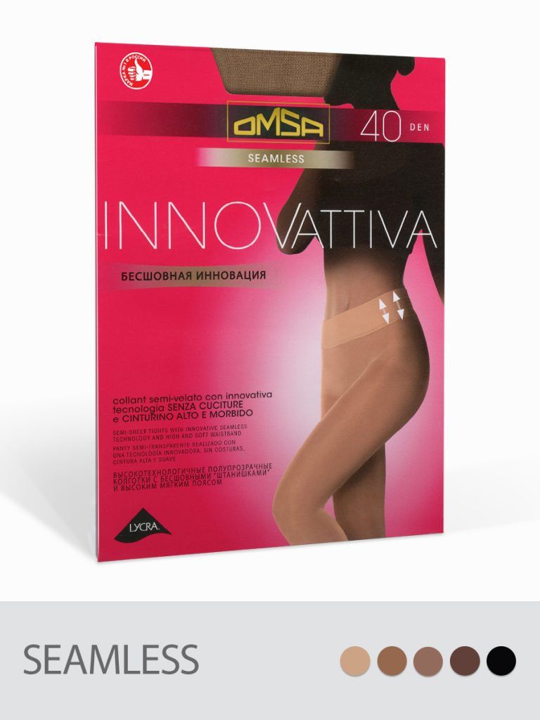 Колготки женские OMSA Innovattiva 40 den бесшовные, до размера XL