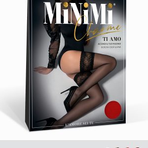 Чулки женские Minimi Ti Amo 20 den, кружевная кайма 11 см