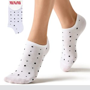Носки женские Minimi Trend 4203 хлопковые с принтом в горошек