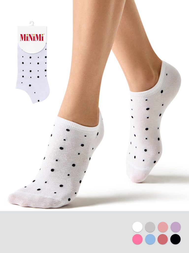 Носки женские Minimi Trend 4203 хлопковые с принтом в горошек