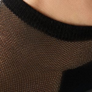 Носки женские OMSA Eco 251 хлопковые короткие, контрастная текстура