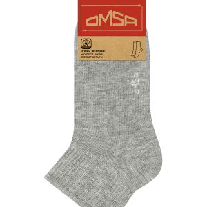 Носки женские OMSA Eco 253 хлопковые, широкая резинка в рубчик