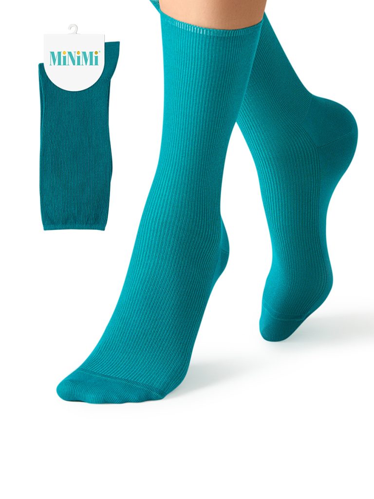 Носки женские Minimi Fresh 4103 высокие в рубчик, 6 цветов