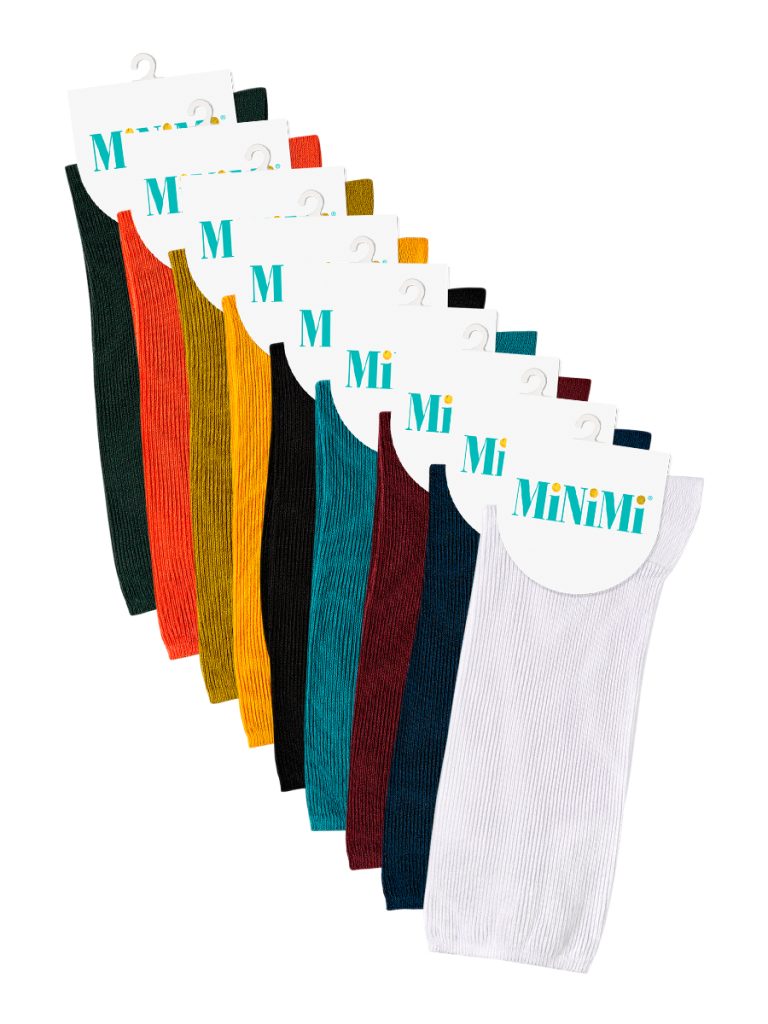 Носки женские Minimi Fresh 4103 высокие в рубчик, 6 цветов