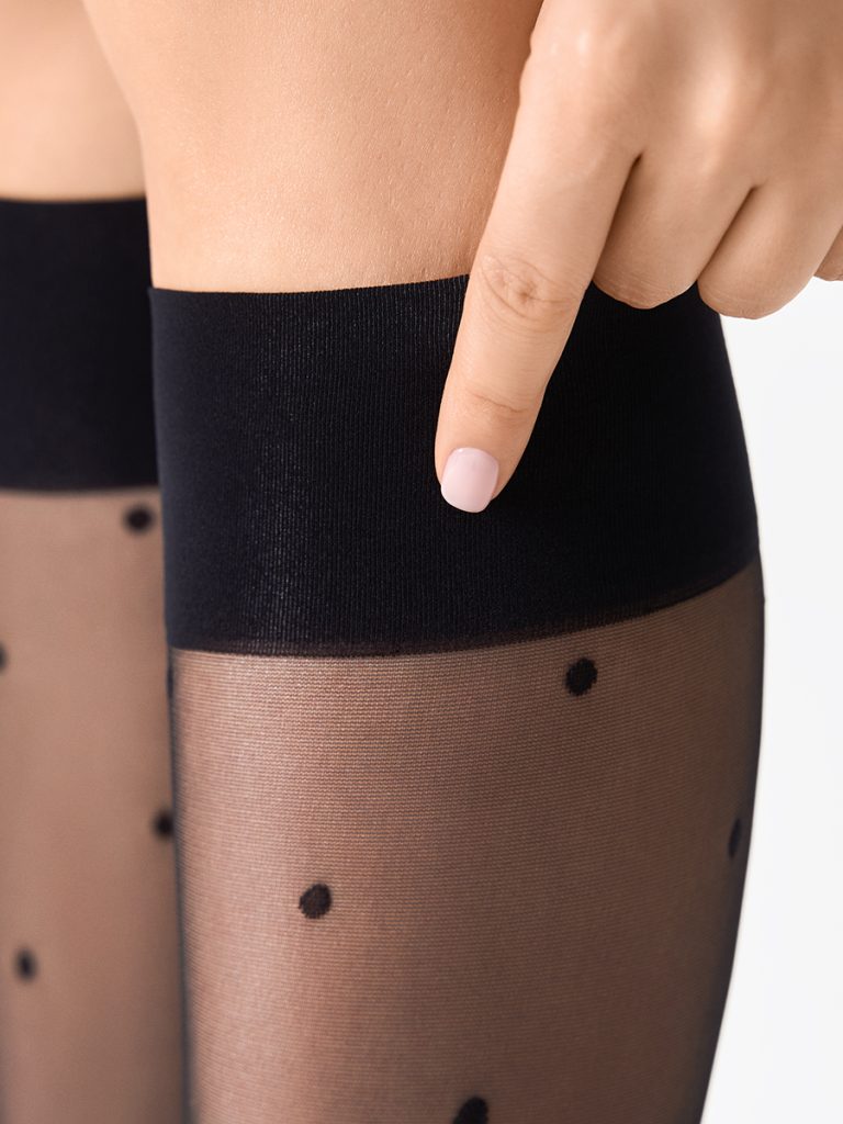 Гольфы женские Minimi Dea Pois 20 den в горошек, полуматовые