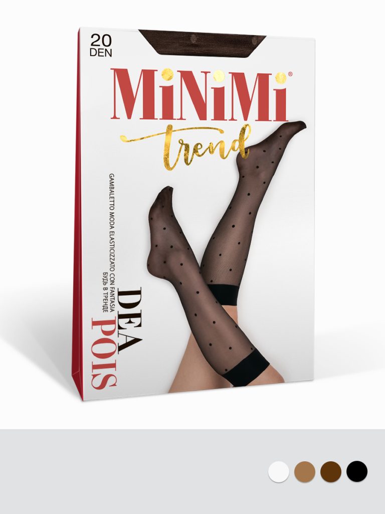 Гольфы женские Minimi Dea Pois 20 den в горошек, полуматовые