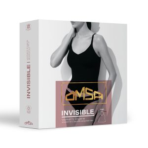 Майка женская OMSA Invisible 1211B на тонких бретелях, вкладыши