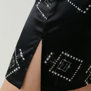 Сорочка OMSA LOVE с принтом, узкие бретели, искусственный шёлк