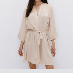Халат OMSA Sakura с запахом, розовый