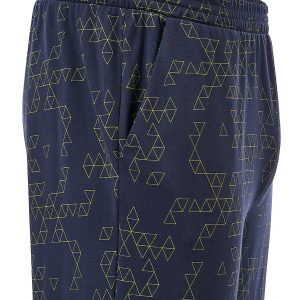Пижама мужская OMSA Geometry 3400D, лонгслив и брюки, синяя
