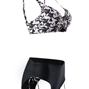 Купальник раздельный OMSA Magnolia 2520K Bikini, растительный принт