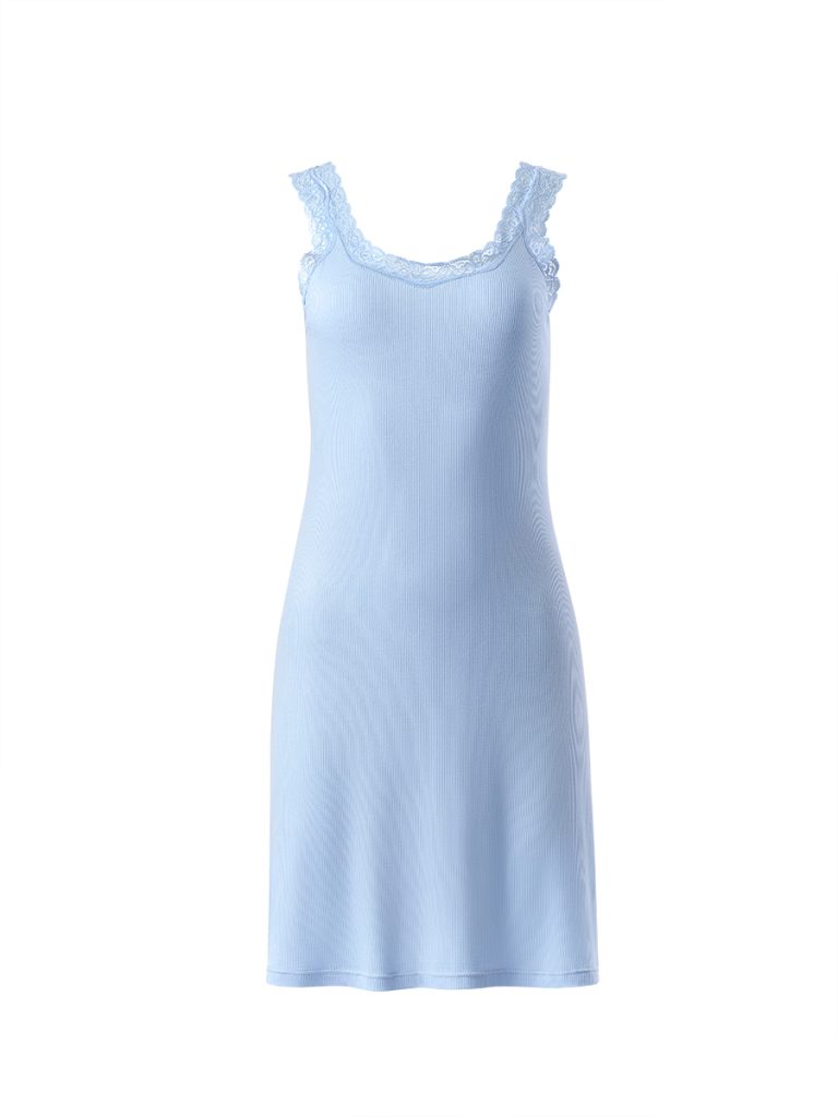 Сорочка ночная OMSA Elegante, широкие бретели, кружево, вискоза