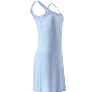 Сорочка ночная OMSA Elegante, широкие бретели, кружево, вискоза