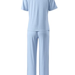 Пижама OMSA Elegante футболка и брюки прямые, вискоза