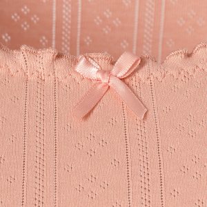 Пижама OMSA Pointelle Chic лонгслив и брюки широкие, ажурный хлопок