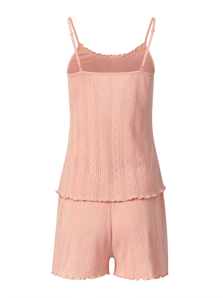 Пижама OMSA Pointelle Chic топ на бретелях и шорты, ажурный хлопок