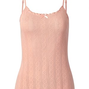 Пижама OMSA Pointelle Chic топ на бретелях и шорты, ажурный хлопок