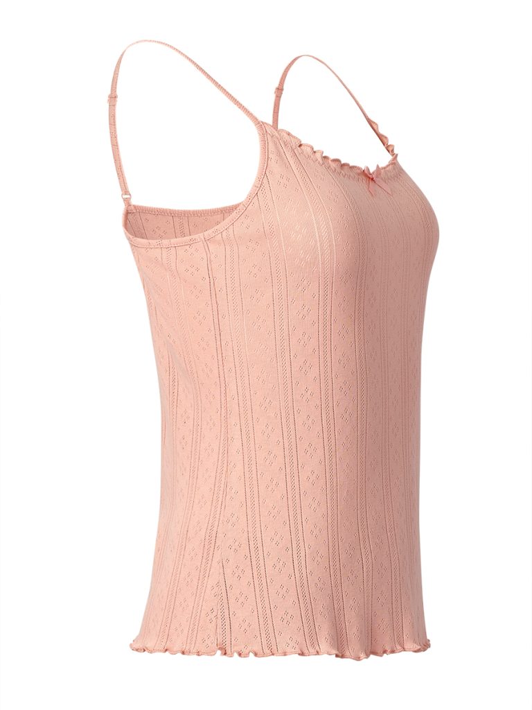Пижама OMSA Pointelle Chic топ на бретелях и шорты, ажурный хлопок