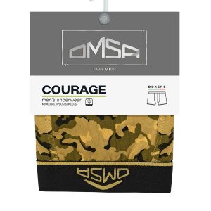 Боксеры мужские OMSA Courage хлопковые с принтом, милитари