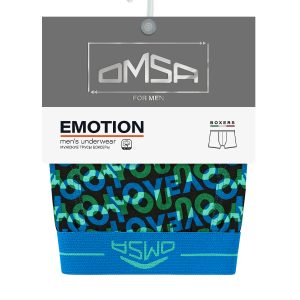 Боксеры мужские OMSA Emotion хлопковые с принтом, яркая гамма