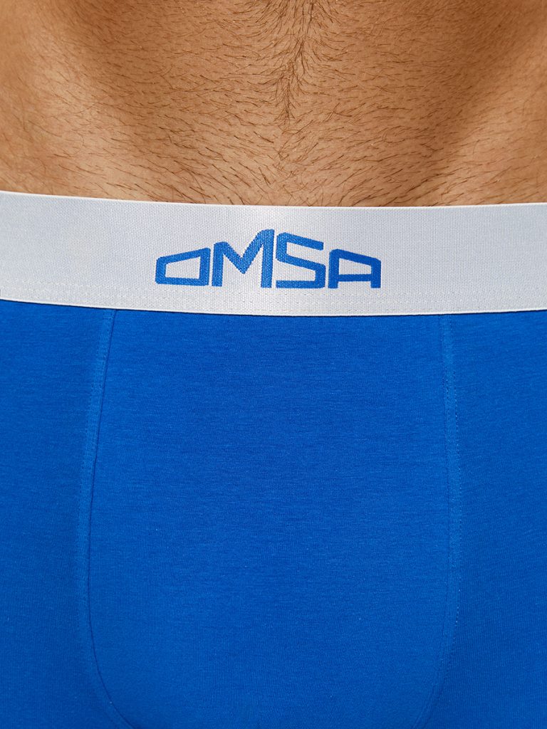Боксеры мужские OMSA 1265 укороченные, широкая блестящая резинка