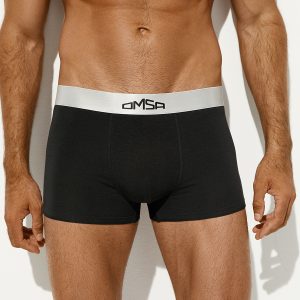 Боксеры мужские OMSA 1265 укороченные, широкая блестящая резинка