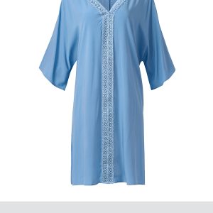 Туника пляжная SISI Viscosa 0602K, удлинённая, с макраме