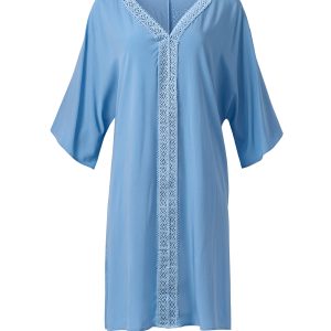 Туника пляжная SISI Viscosa 0602K, удлинённая, с макраме