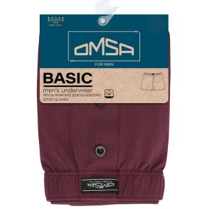 Шорты-боксеры мужские OMSA 1243-1 из 100% хлопка, гульфик