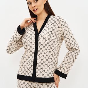 Пижама OMSA Alta Moda рубашка и брюки прямые, хлопок с принтом