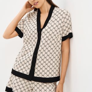 Пижама OMSA Alta Moda рубашка короткий рукав и шорты, хлопок