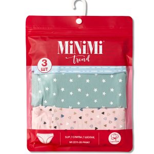 Трусы-слипы MINIMI Mi 2211-26 Print, хлопок с принтом