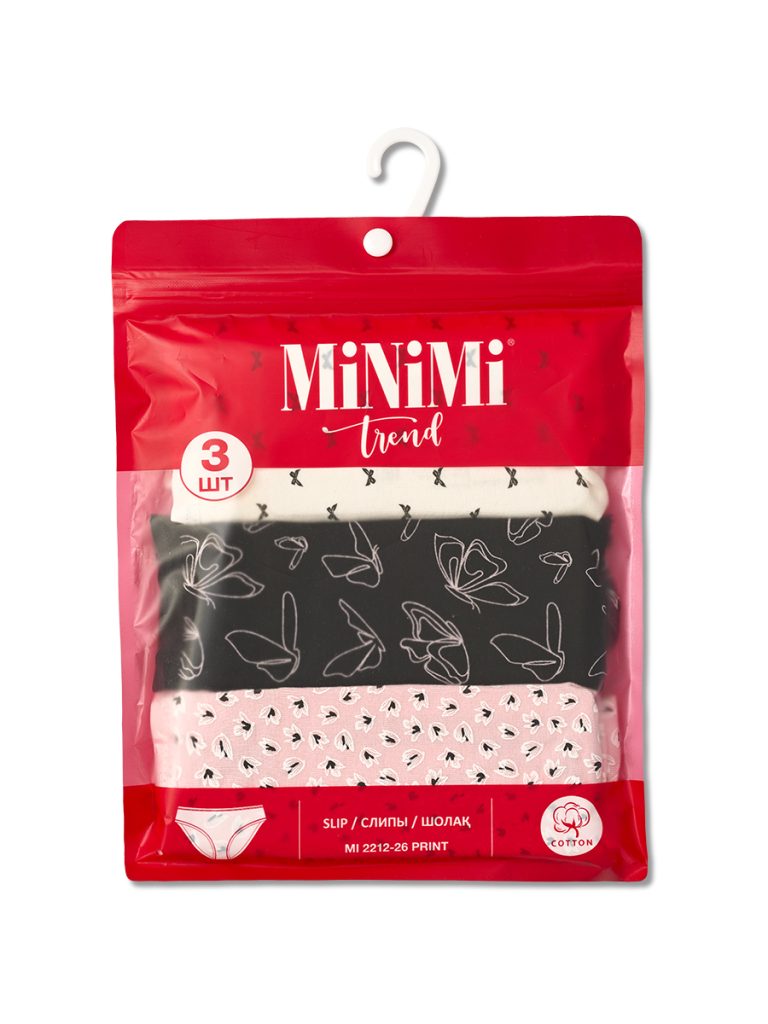 Трусы-слипы MINIMI Mi 2212-26 Print, хлопок с принтом