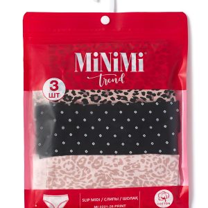 Трусы-слипы миди MINIMI Mi 2221-26 Print, хлопок с принтом