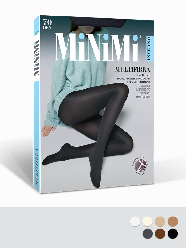 Колготки женские MULTIFIBRA 70 3D, микрофибра