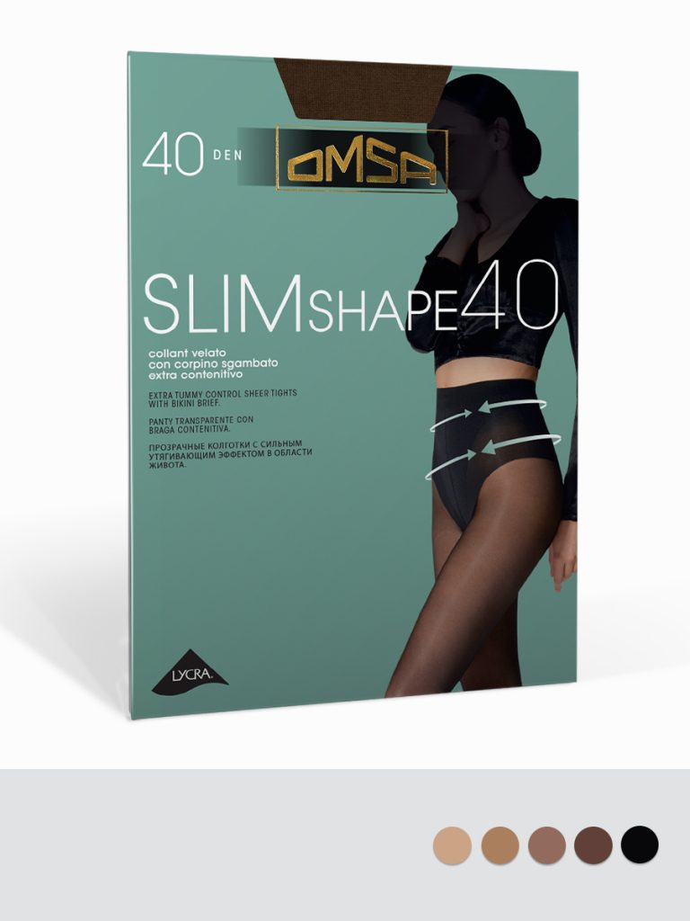 Колготки женские Slim Shape 40 den, утягивающие трусики-бикини