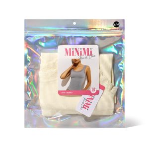 Майка MINIMI French Chic на широких кружевных бретелях, бесшовная