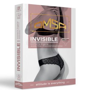 Трусы-бразилиана OMSA Invisible, термоклеевая обработка, кружево