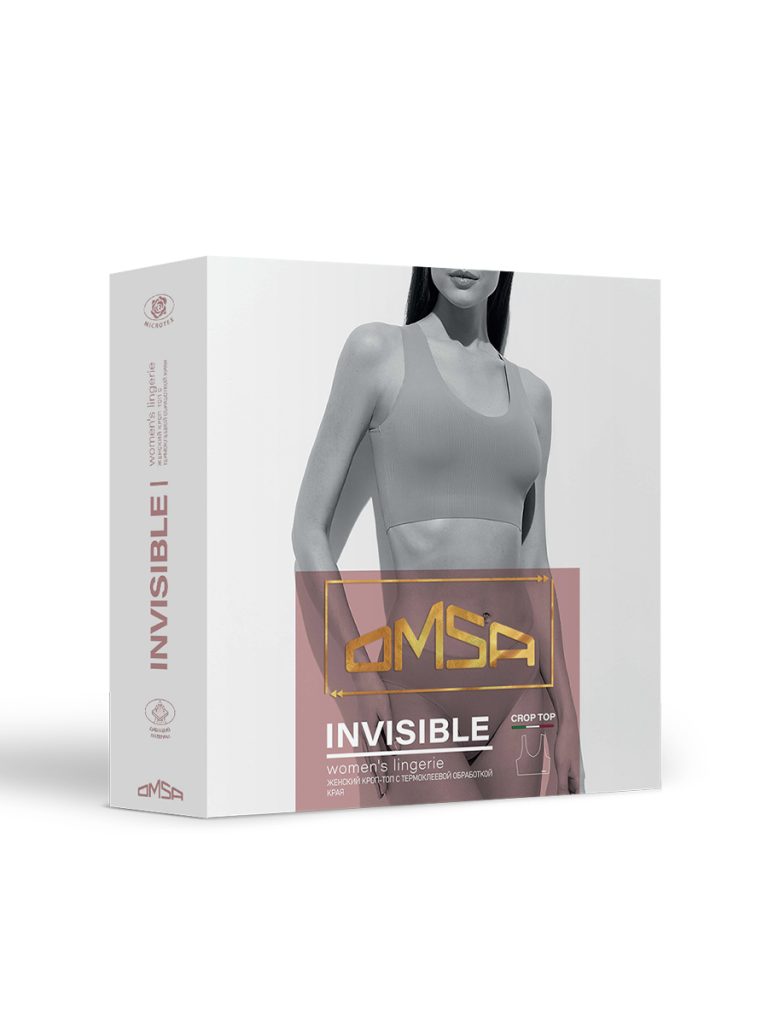 Топ Кроп- OMSA Invisible Ribana на широких бретелях со вкладышами