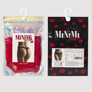 Стринги MINIMI Intrigo, полупрозрачная сетка, жаккардовая резинка