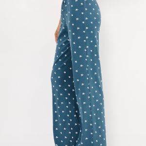Пижама OMSA Pointelle Print AW26 футболка и брюки с планкой на пуговицах