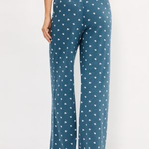 Пижама OMSA Pointelle Print AW26 футболка и брюки с планкой на пуговицах